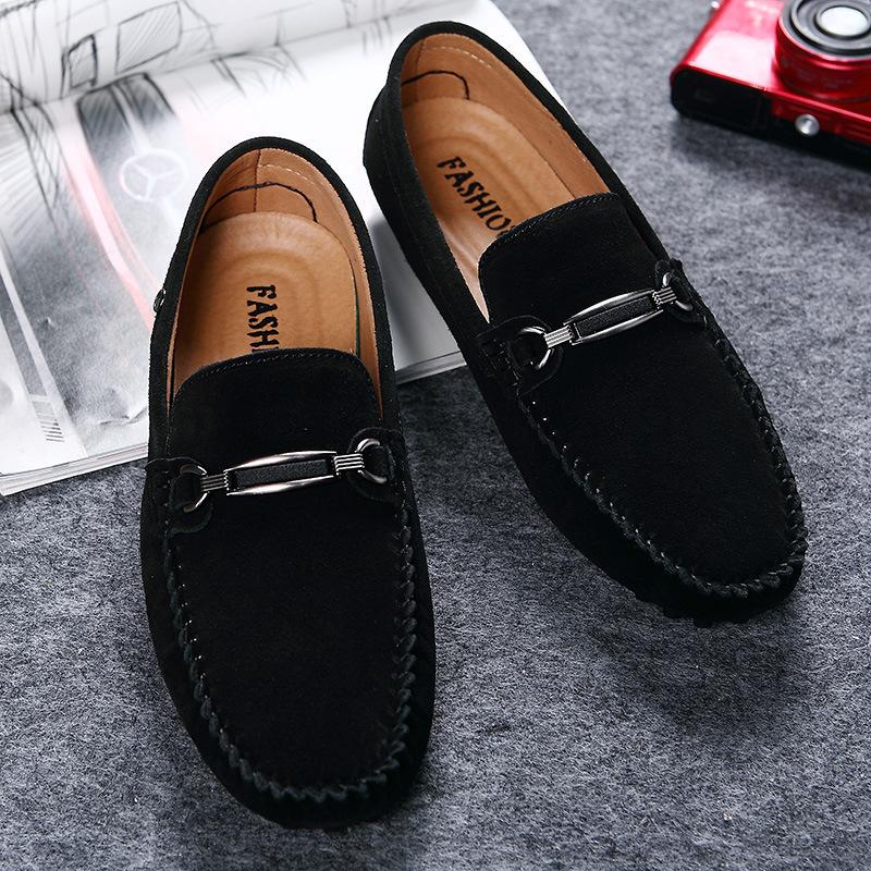 

Spring men s shoes Doudou shoes driving shoes low-top foot cover anti-fur flat-soled soft-soled comfortable casual shoes lazy single shoes 44