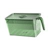 Refrigerator Organizer Bin with Draining Tray for Cabinet Drawer Pantry