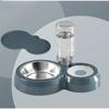 Dual Automatic Pet Feeder Bowl For Dogs And Cats Non Spill Plastic Water And Food Dispenser With Stand