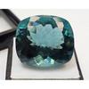 38-39 Ct Natural Tourmaline Teal Blue Cushion Cut Beautiful Certified Gemstone