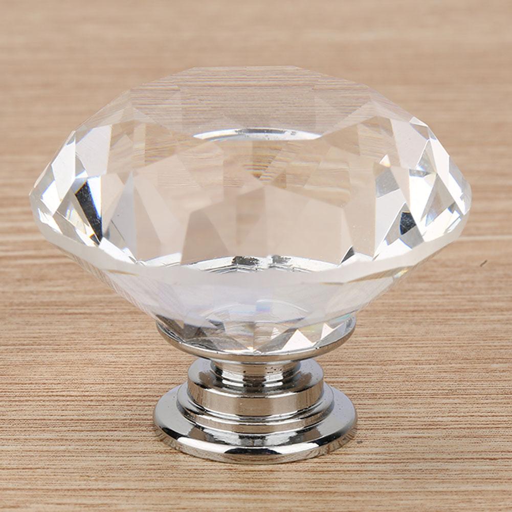 1 Stück Glas Form Schubladengriff Schrankgriff(701 A-40 transparent)
