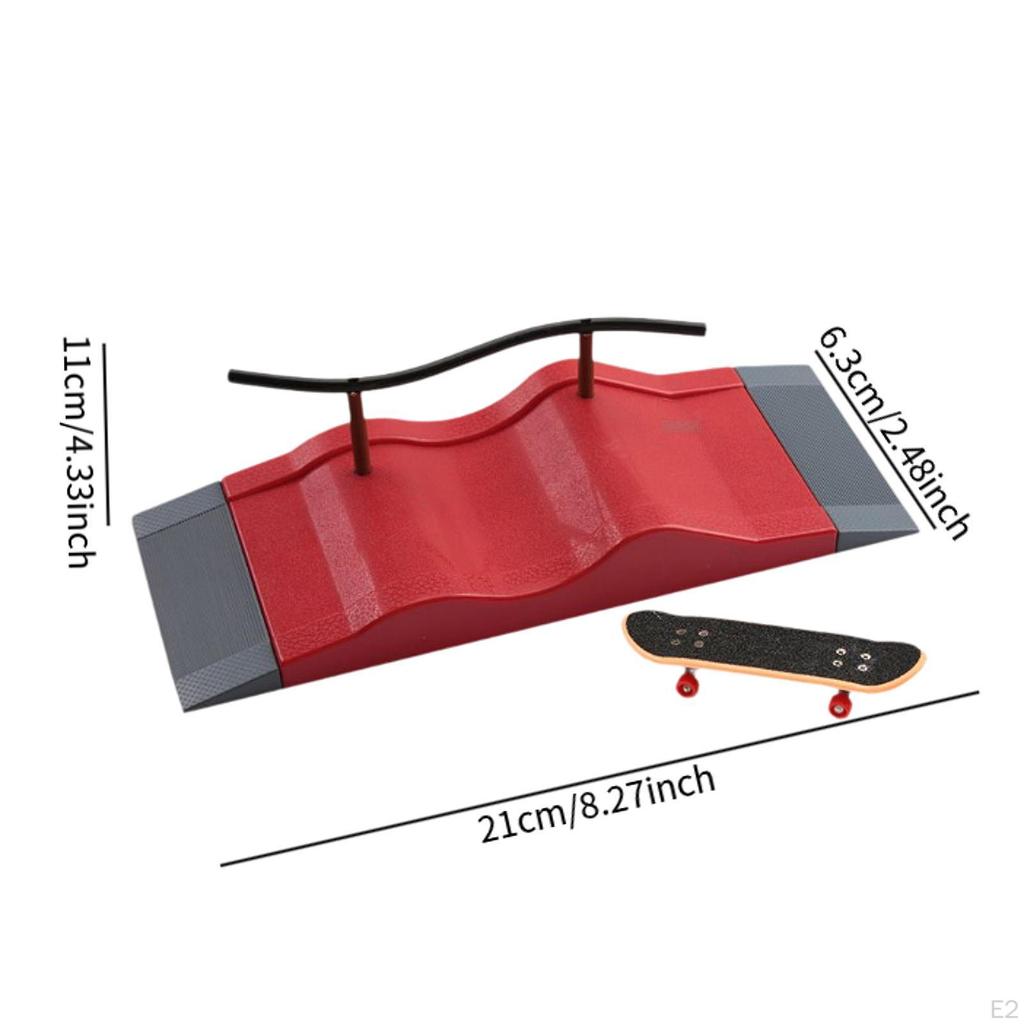 Finger Skateboard Ramp Set Fingerboard Scene Props for Ages 5+ Holiday Gifts Style A