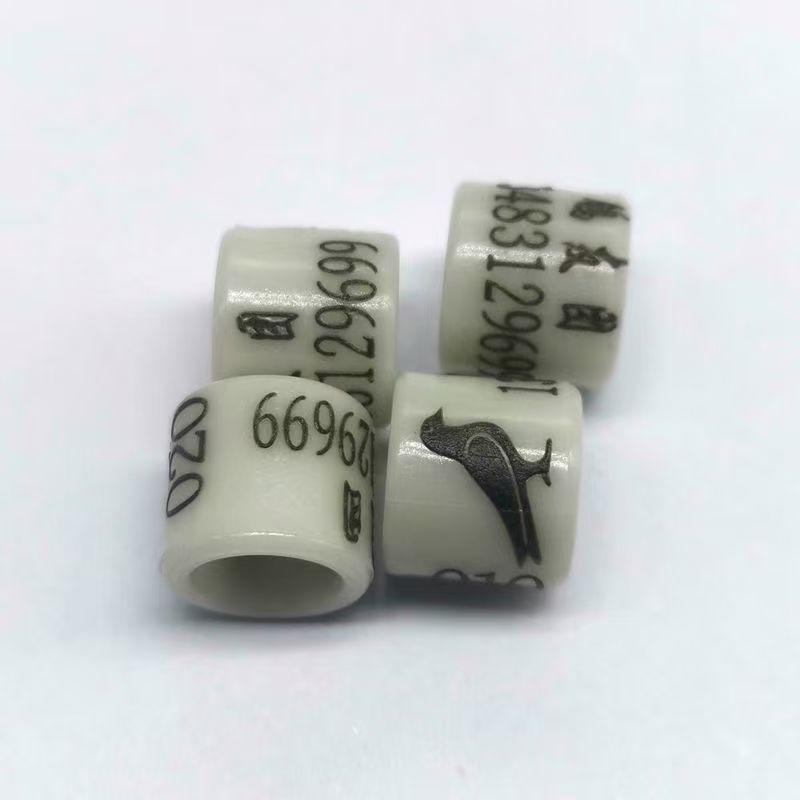 100Pcs Personalized Pigeon Ring,inner 8mm,Customized Pigeon Leg Band with Name,Phone Number,for Racing Pigeon