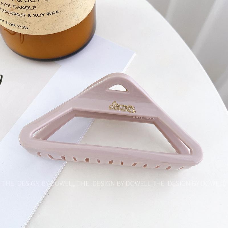 

Франция Золотая Элегантная Этикетка Треугольная Заколка-Краб для Волос для Женщин Чисто Белого Цвета Taro Purple 9.6cm