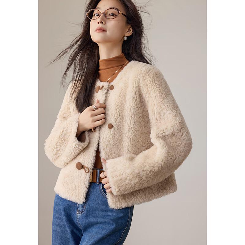 VICTORIA&VERA Women's Merino Wool Blend Short Jacket