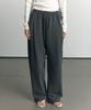 KNOWNBETTER Side Tuck Wide Sweat Pants [Knfw06Pt11]_Pigment Charcoal