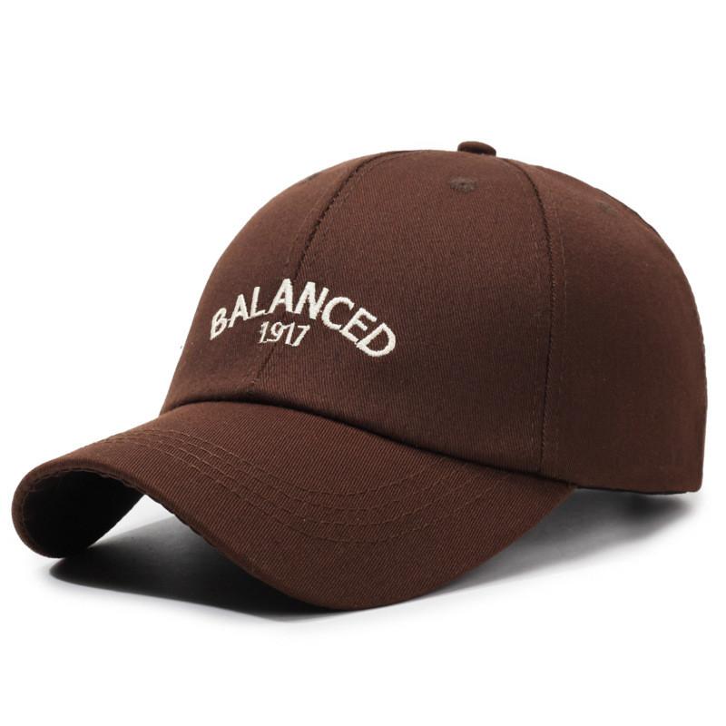 Balanced Letter Embroidery Baseball Cap Sun Protection Breathable Peaked Hat