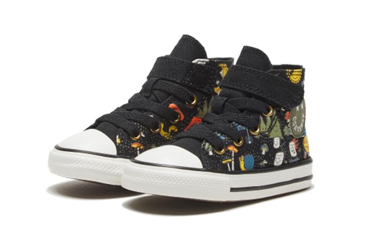 Sneakers Converse Chuck Taylor All Star 1V Cartoon Print High top Canvas Shoes Black Infant And Toddler