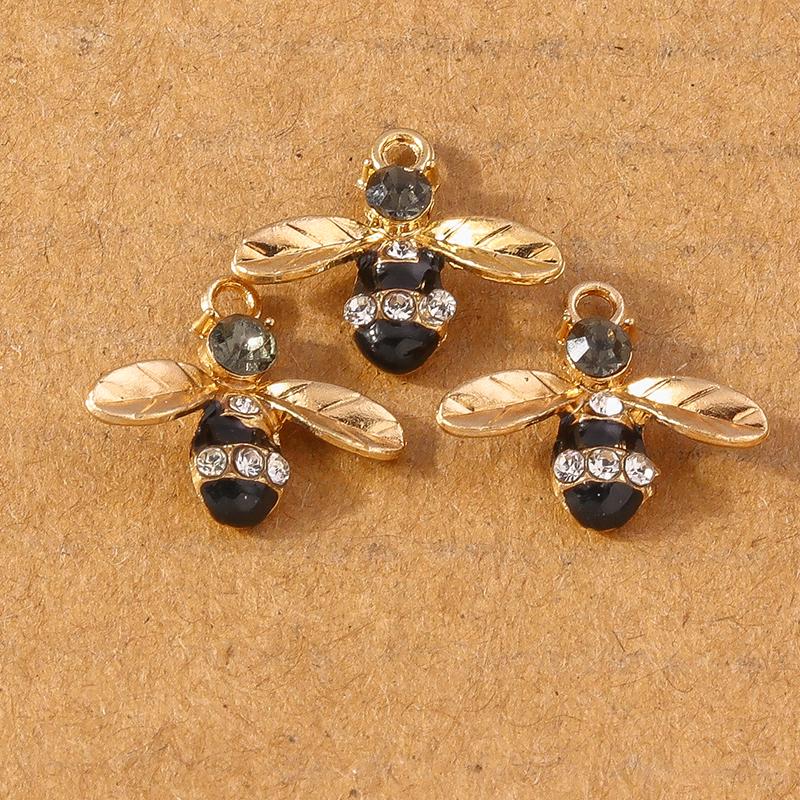 10pcs Enamel Animal Cat Bee Bird Panda Pendants Charms for Jewelry Making DIY Earrings Necklace Bracelet Accessories Supplies