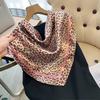 Luxury Silk Feeling Square Scarf Women Print Satin Neckerchief Spring Hair Band Foulard Echarpe Tie Shawl Wraps