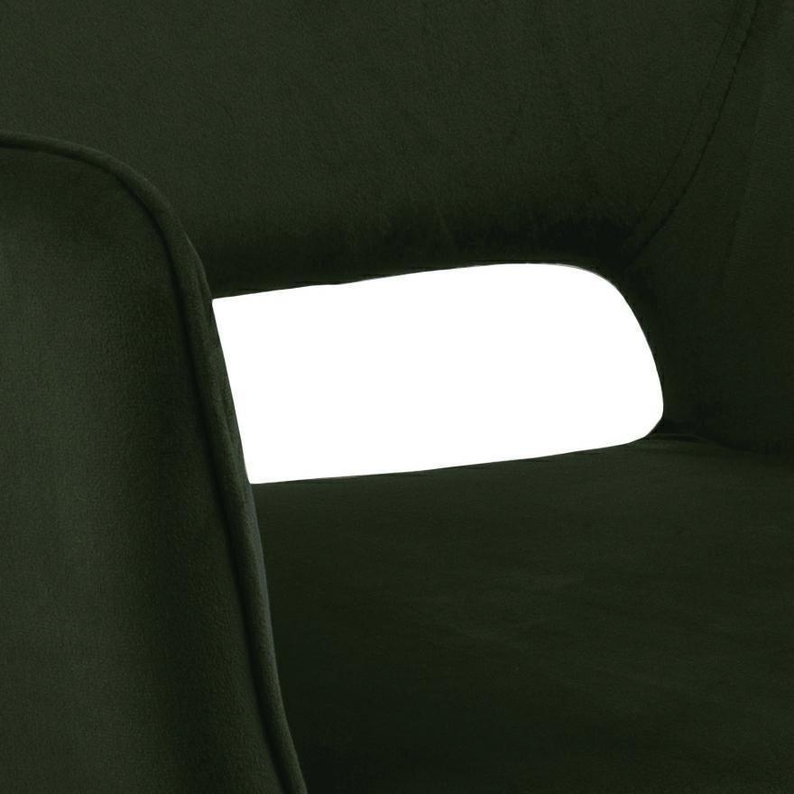 Ranja UPHOLSTERED CHAIR, olive green, METAL LEGS
