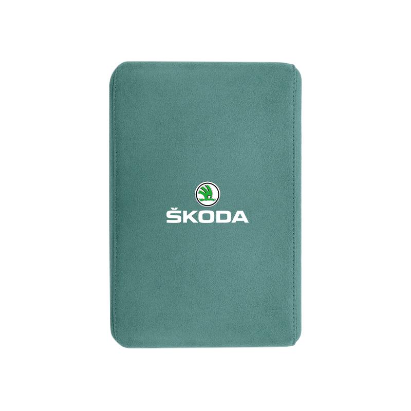 Car Armrest Box Pad Suede Handrail Increase Height Mat For Skoda Octavia A5 Mk3 Fabia Kamiq Kodiaq Karoq Rapid Yeti Superb ScalaTN3