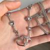 2022 Cross Heart Titanium Steel Women's Necklace - Trendy, Versatile Clavicle Chain with Niche Design