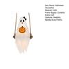 Halloween Gathering Decorations Lighted Ghost Swing with Glowing Pumpkin, Hanging Spooky Decor Indoor Outdoor Holiday for Porch Yard, LED Floating