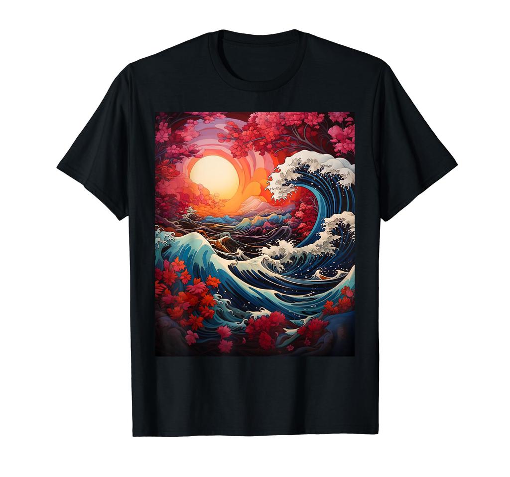Great Wave Off Katsushika Hokusai Japanese Pattern Japanese Souvenir Gift [The Kanagawa] T-Shirt