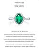 Women's 925 Sterling Silver Open Ring with Cultured Emerald - Elegant Daily Gift