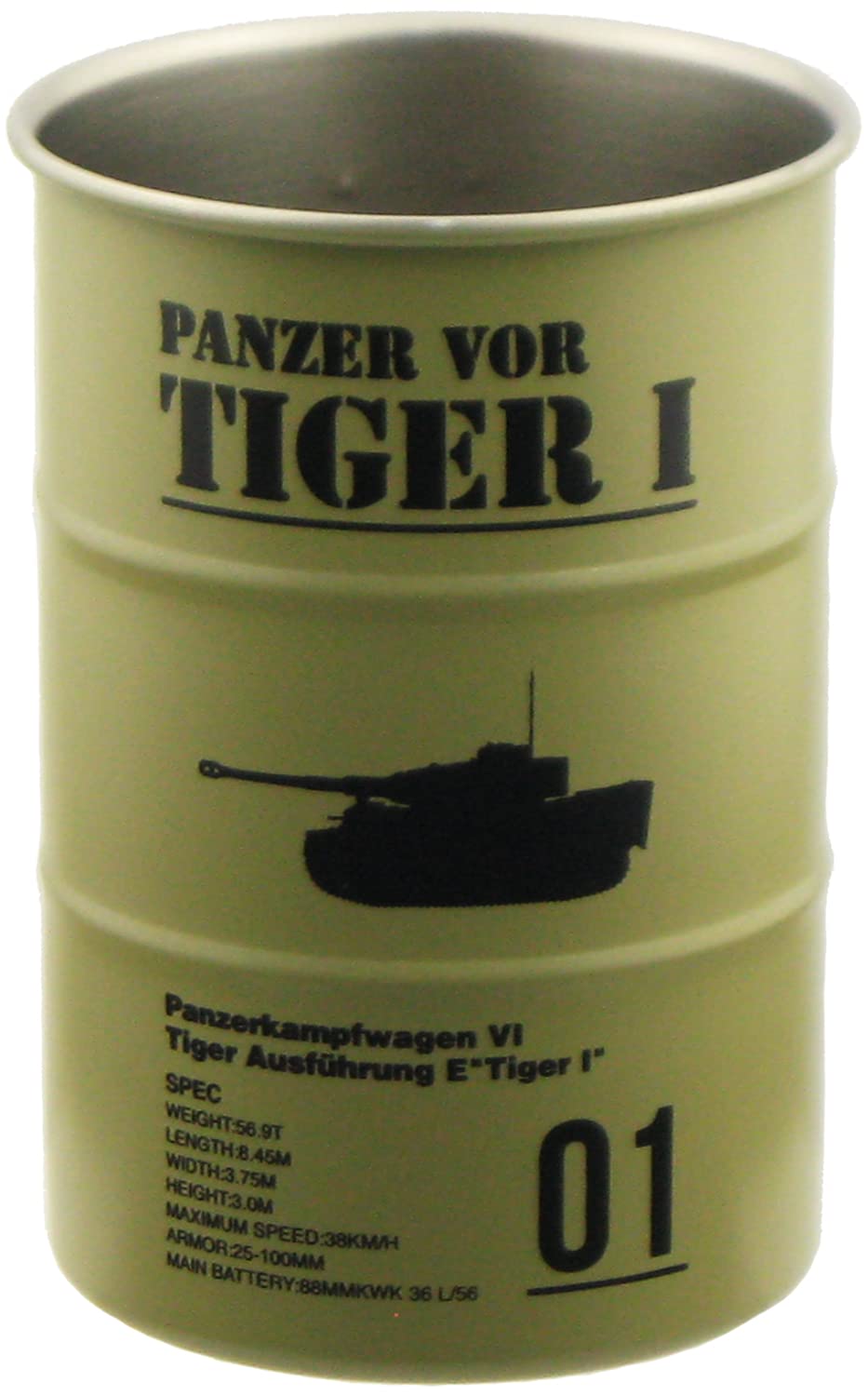 Nagao Tank Mug 01 Tiger 1 Drum Made in Japan Mug, 400ml,