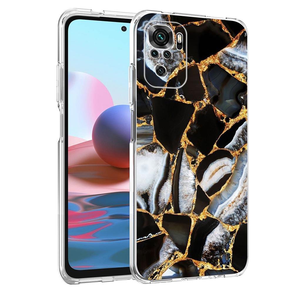 New Square Clear Phone Case For Xiaomi Redmi Note 12 11 9S 9 8 10 Pro+ 7 8T 9C 9A 8A K40 Gaming Silicone Cover Marble Geometric