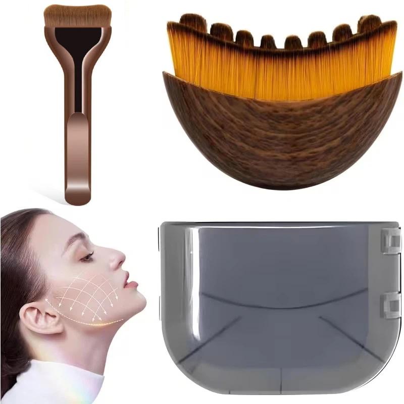 Lymphatic Contour Face And Body Brushes The Lymphatic Drainage Massager Ultra-Thin Wide Tongue Type Brush For Face Dry Brushing