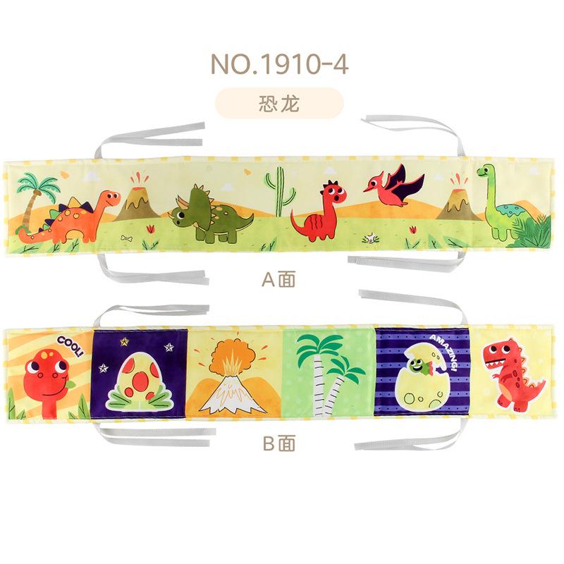 Çocuk Erken Eğitim Renkli Çift Taraflı Yatak Örtüsü Kumaş Kitap Hayvan İngilizce Biliş Bebek Beşik Kumaş Kitap Oyuncak