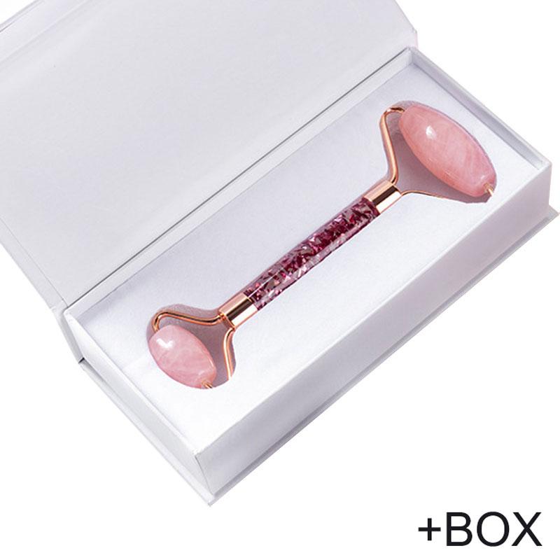 Gouache Stone Acrylic Jade Roller Massager For Face Natural Rose Quartz Face Roller Jade Massager Quartz Facial Massage Tool New