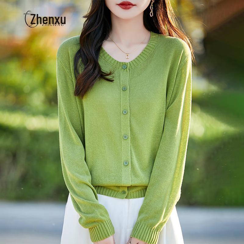 Women s Tencel-Linen Blend Knit Cardigan M (90-125 lbs)