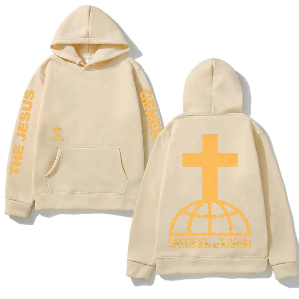 Forrest Frank 2026 Welttournee THE JESUS GENERATION Musterdruck Oberteile Herren Unisex Herbst Winter mit Kapuze Bequemer Kapuzenpullover