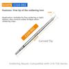 1pc Soldering Iron Tip Set Metal Solder Welding Tip Replacemen Heating Element Straight Tip Curved Tip For Soldering Station