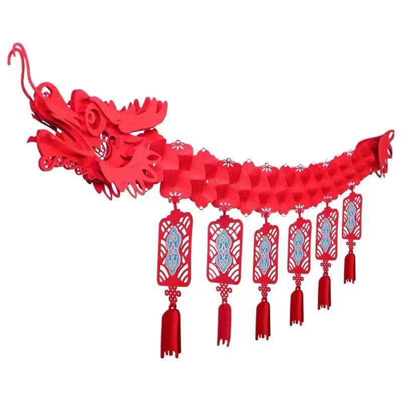 Chinese New Year Decorations 2024 Banner Chinese Dragon Decorations Banner Lunar Year Ornament For Home Shops Restaurant Party