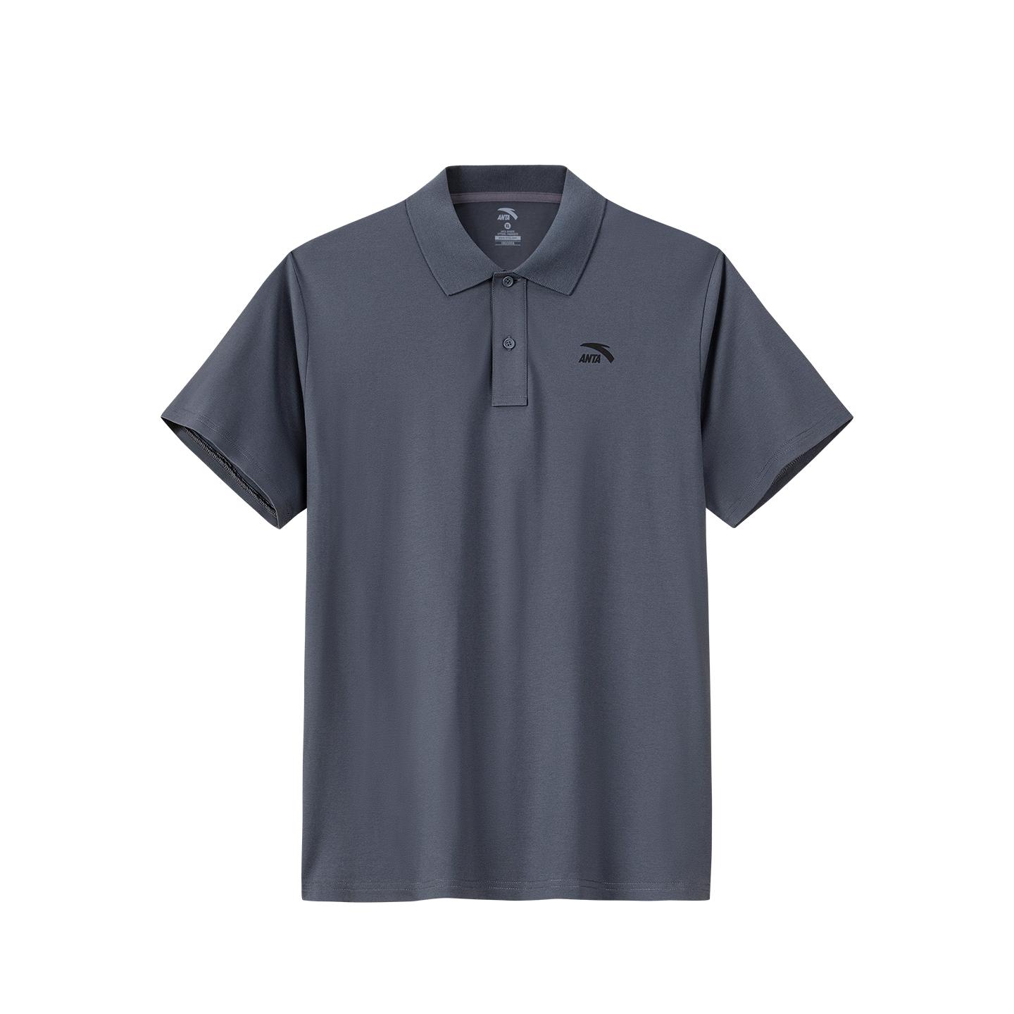 

Anta Серия Lifestyle Логотип Однотонный Удобный Дышащий Универсальный Повседневный Модный Футболка-поло с коротким рукавом Мужские топы Серый 952628102-9 S