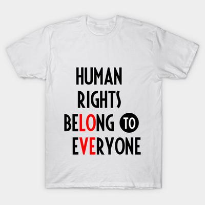 T Shirt Women Human Rights Belong To Everyone Harajuku Print Kawaii Tshirt Summer Short Sleeve Female T-Shirt Top Tee