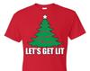 Ugly Christmas T-Shirt Let's Get Lit Tee Shirt