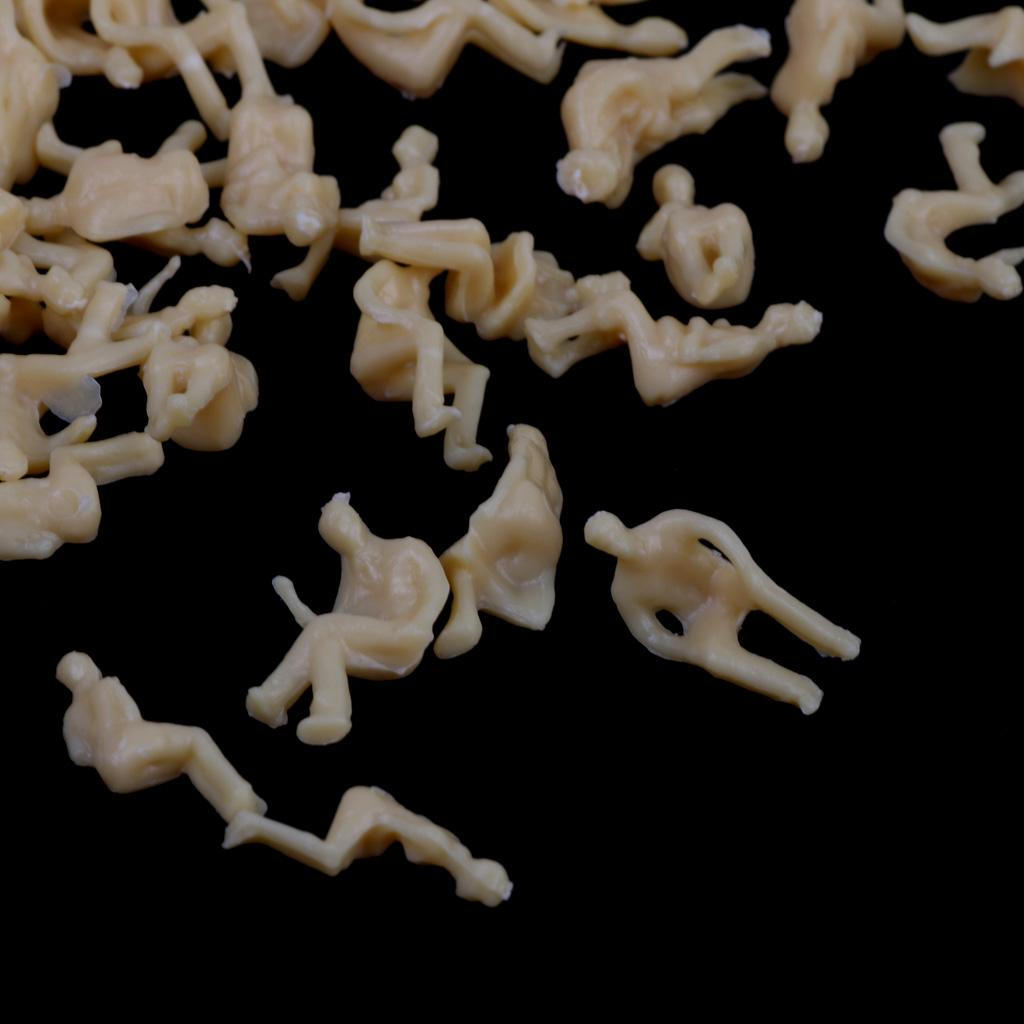 Unpainted 1: 87/100/150/200 Scale HO N Passers-by People Model Figures Layout