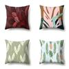 Polyester Pillowcase Nordic Plant Ins Style Flower Print Peach Leather Velvet Pillowcase