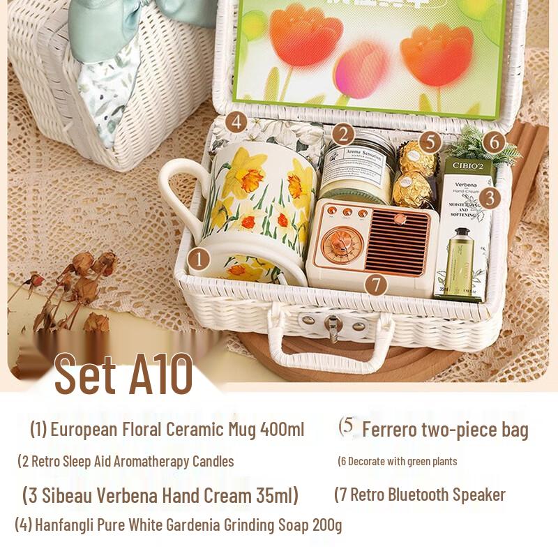 Women s Day Premium Mug & Woven Basket Gift Set