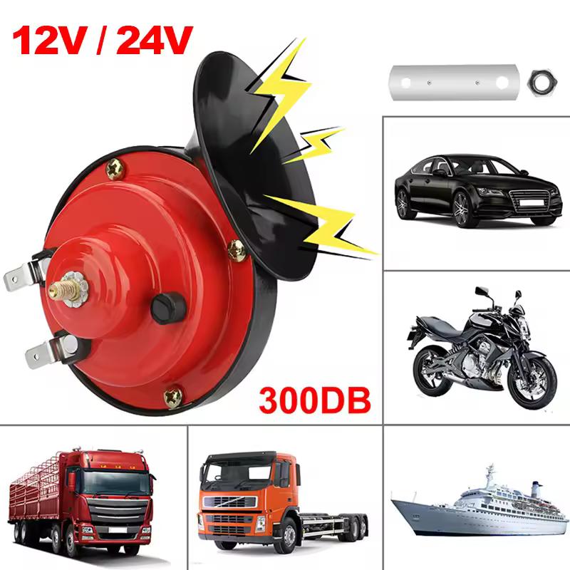New 2pcs 12V air horn for car Snail Electric Air Horn Marine Boat Loud Alarm Kit Boat Motorcycle Dual-tone car horn Loud signal