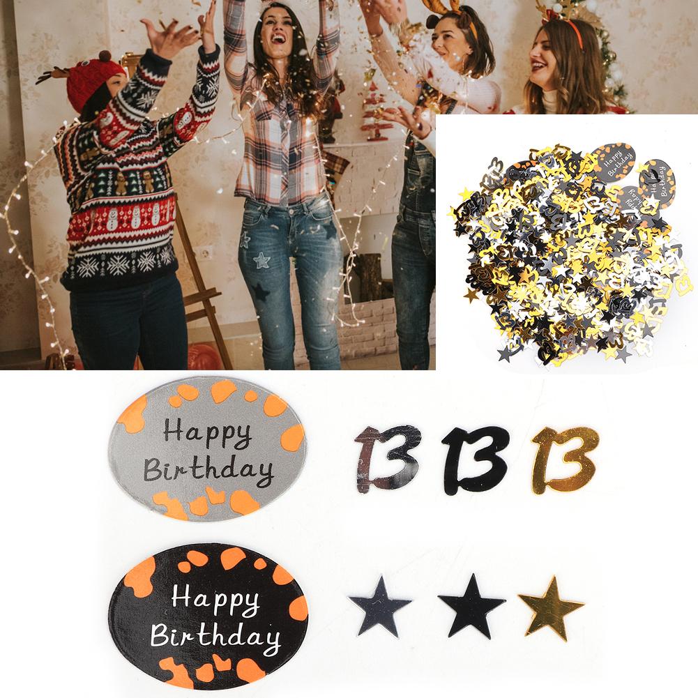 

Вечеринка по случаю дня рождения, бросающая конфетти, стол, конфетти, аксессуары для украшения одежды «сделай сам»(60 лет