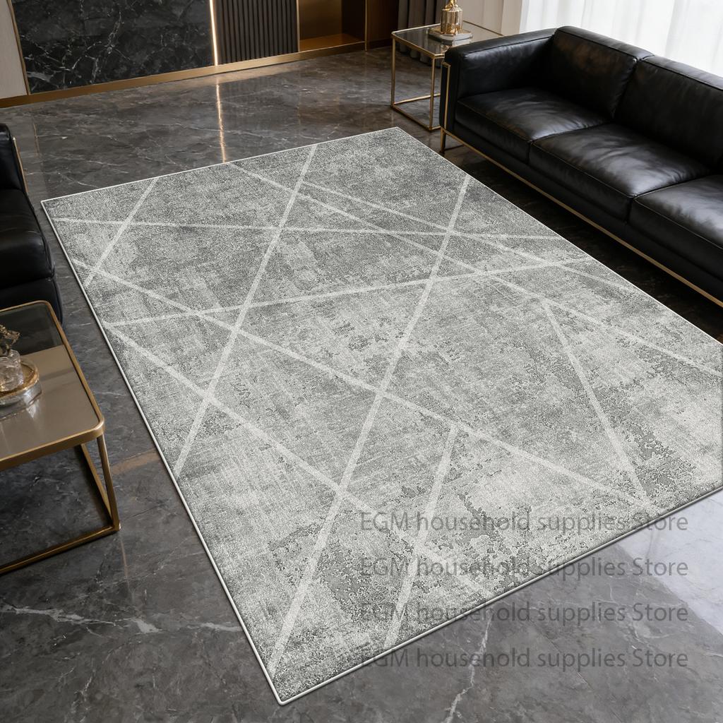 Nordic Style Geometric Carpet Minimalism Living Room Decoration Bedroom Rugs Office Area Non-slip Customizable Floor Mat Study