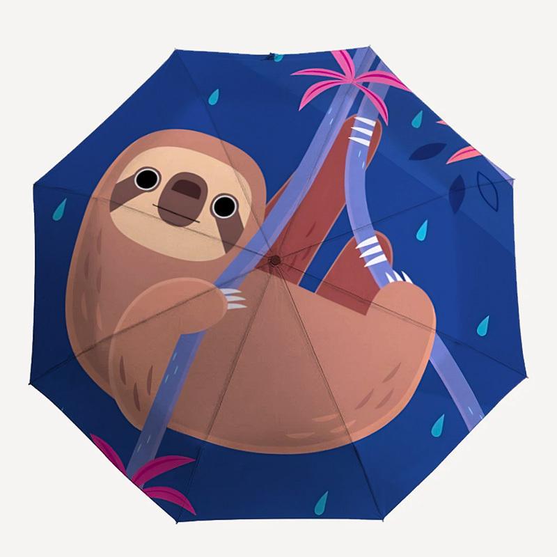 

1pc Sloth Palm Fashionable Automatic Opening/Closing Folding Umbrella with 8 Bones, Windproof Portable, Daily Use055