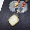 Ethnic Style Long Necklace: Retro Water Drop Pendant with Colored Shell for Fall/Winter