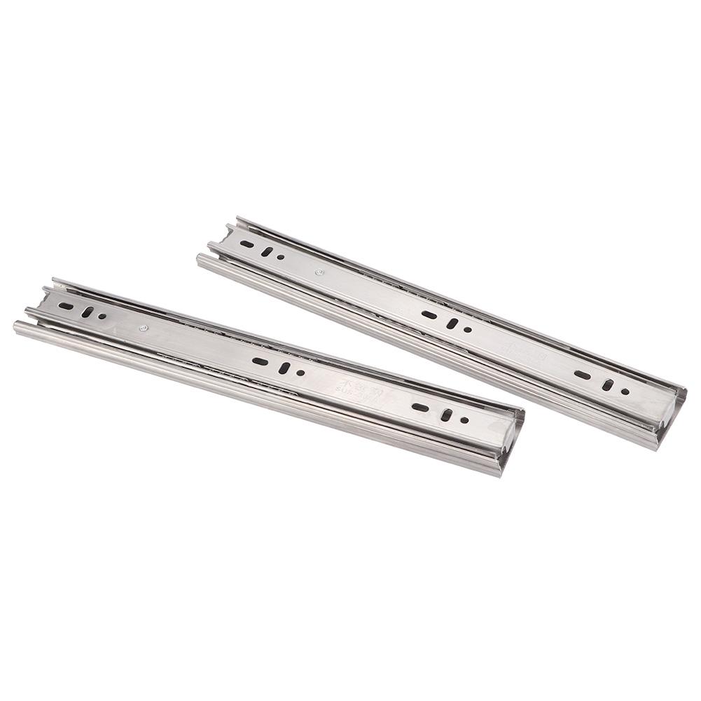 12 -18 Stainless Steel Drawer Slide Rail 3 Section Glide Device Furniture(12 undamped)