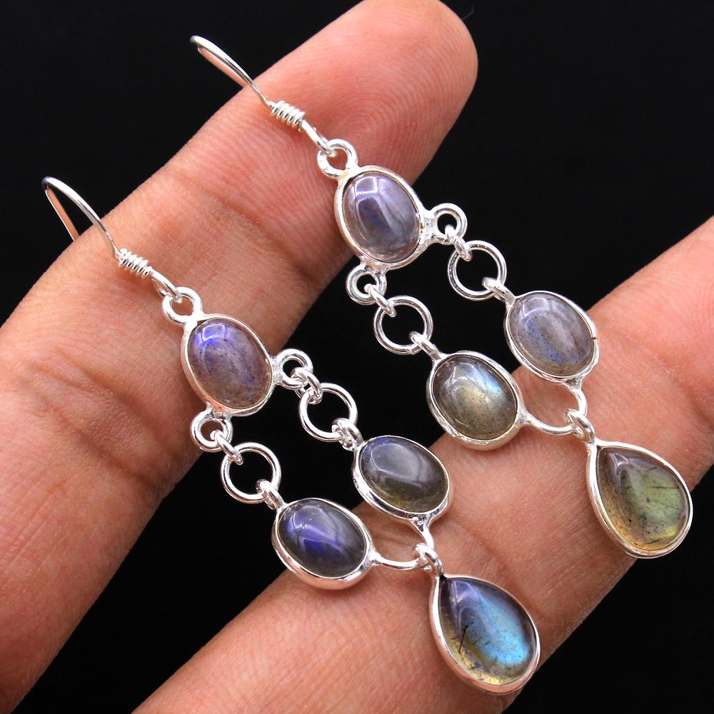 Moonstone Silver Earring, Gift For Mum, 925 Sterling Silver Handmade Jewelry, Silver Earring, Gemstone Jewelry, Dangle Earring