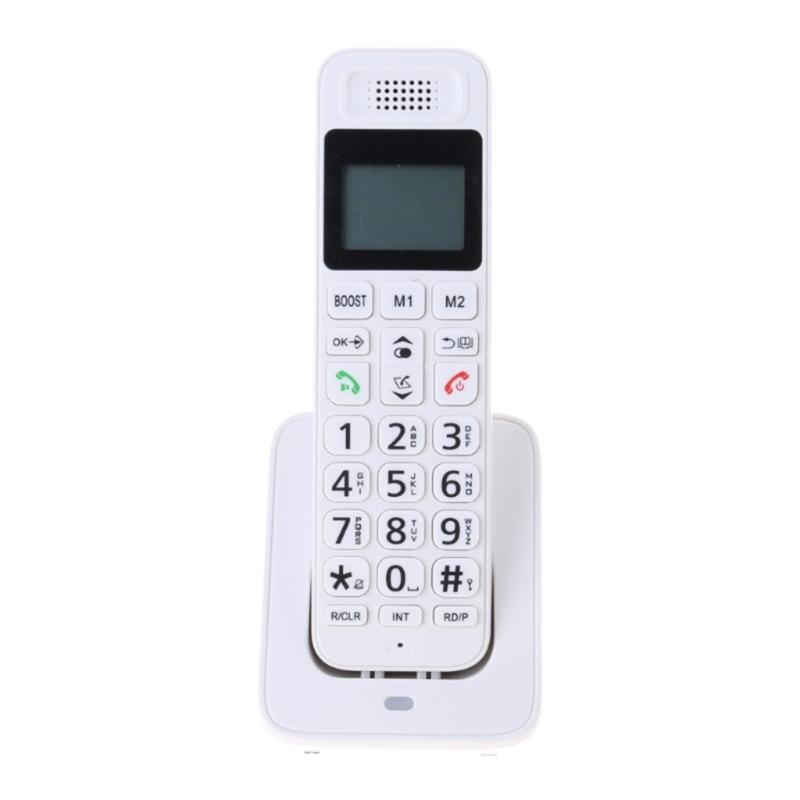 1Set Home Telephone 2 Handset Cordless Phone with Large LCD Display and Quick Dialing Function Efficient Communication