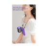 Portable Air Cooling Turbo Fan 3600mAh 100 Wind Speeds Adjustable Outdoor Foldable Handheld Fan with Lanyard White