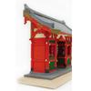 Woody Joe Half Type Temple Kaminarimon Gate Wooden Model Kit with Soft Metal Fujin and Raijin Figures Assembly 1/100 Senso-ji (Unpainted Kit)
