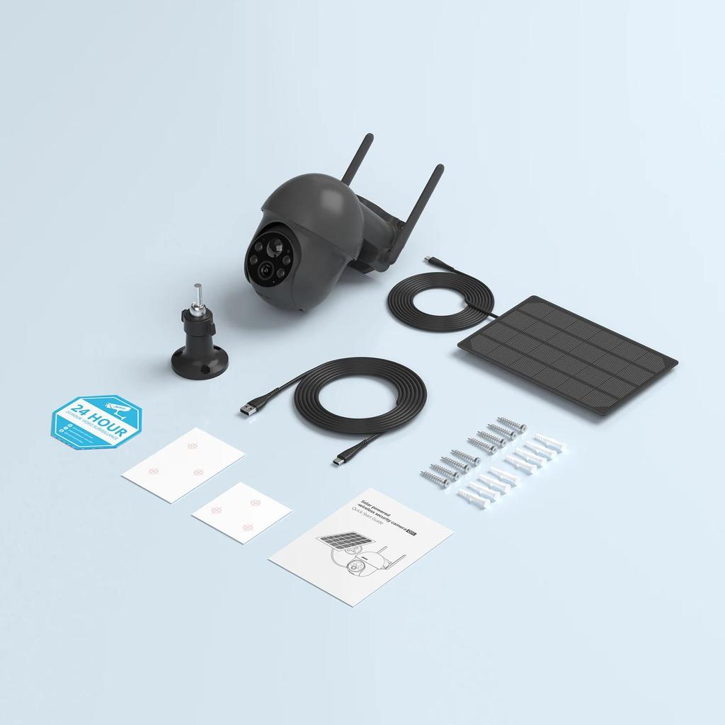 Vstarcam 5MP Solar Security WiFi Camera Outdoor Wireless Surveillance Floodlight Motion Detection Color Night Vision Remote Viewing with 360°View