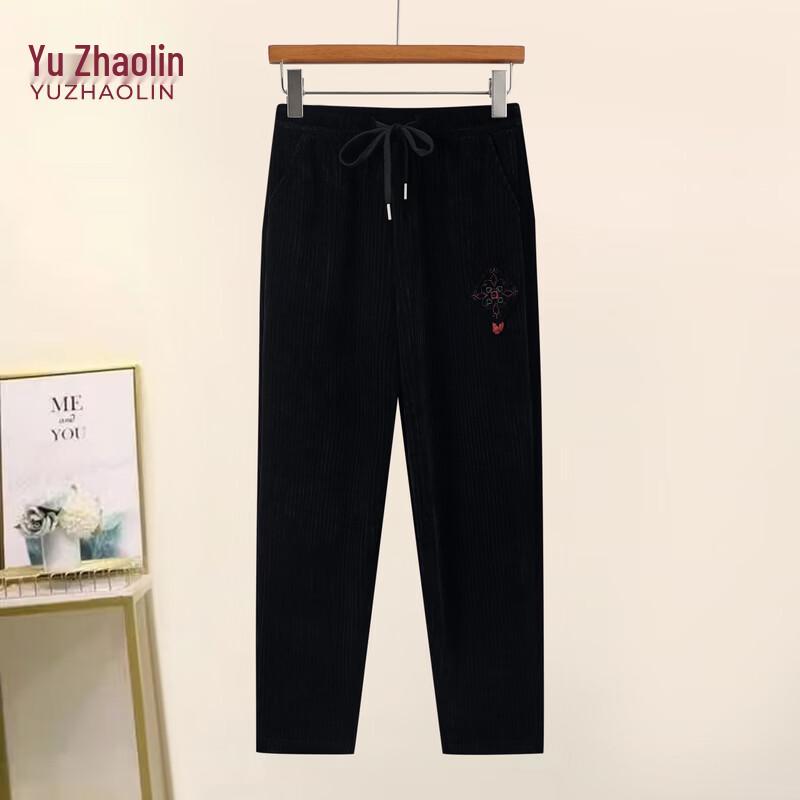 YUZHAOLIN Women s Mid-Aged & Elderly Spring Straight-Leg Casual Pants 3XL