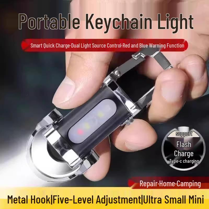 Portable Waterproof Multi-Function Mini Flashlight with Waist Clip: Minimalist Design for Outdoor Survival and Emergency Use