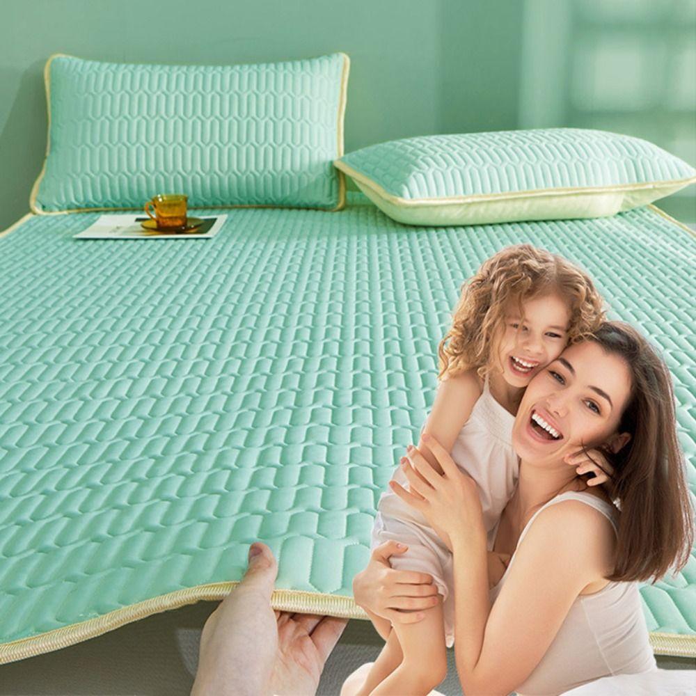 Quilted Bed Sheet Cooling Pad Latex Summer Sleeping Mat Durable Bedspread  Bedroom