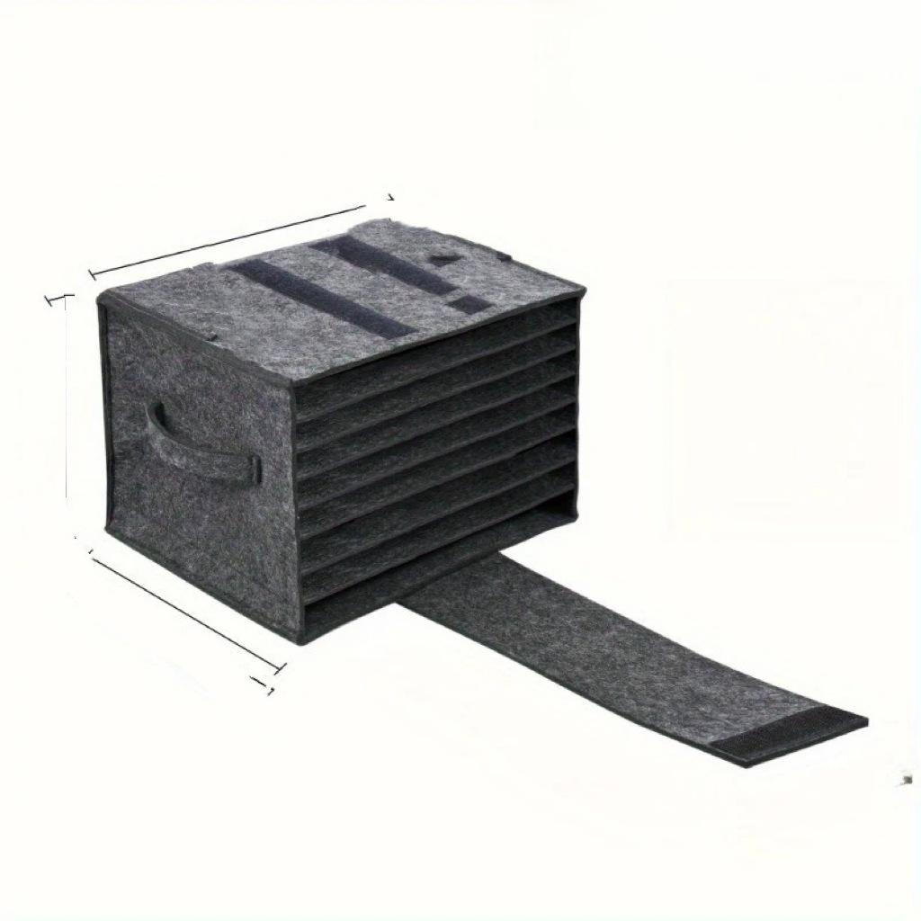 

1 шт. войлочная сумка для хранения тарелок, многослойный портативный ящик для хранения столовой посуды для пикника и кемпинга, утолщенный ящик для хранения